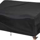 Outdoor Couch Cover - Waterproof Outdoor Sofa Cover (85W x 37D x 35H inches, Black) 2-3 Seater Patio Furniture Covers Weatherproof and Non Fading