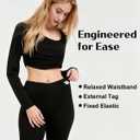 100% Merino Wool Base Layer Pants Women, Merino Wool Leggings, Thermal Wool Underwear Bottoms (Large, Black)