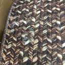 RUGSREAL Large Bedroom Rug 6x9 Machine Washable Area Rug Braided Print Boho Accent Carpet Throw Floor Cover Farmhouse Rustic Rug Geometric Bordered Braided Carpet for Living Room Home Office, Brown
