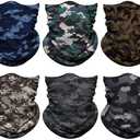 Neck Gaiter for Men Women Headwear Bandana Head Wrap Face Scarf Mask Cover Warmer Balaclava-Seamless & Versatile (A-1-classic Camo 1)