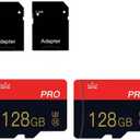 2 Pack 128GB Micro SD Card with Adapter High Speed Memory Card,C10 A1 TF Card for Camera/Dash Cam/Smartphone/Tablet/Drone