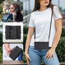 Asuwish Phone Case for Samsung Galaxy A13 5G Zipper Wallet Magnetic Detachable Cover with Screen Protector and Glitter Card Holder Stand Cell A04S M13 G5 A 13 2022 13A A135G SM A136U Women Men Black