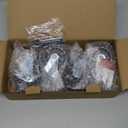 HOLKIE Caster Wheels 3 inch Locking Stem Casters, 3/ 8" -16 x 1-1/ 2" (Stem Diameter 3/ 8", Stem Length 1-1/ 2") Threaded Stem Casters Swivel Casters Set of 4 Heavy Duty Castors Black