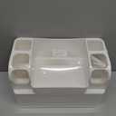 HBlife Makeup Organizer for Vanity with Brush Holder, Large Bathroom Countertop Cosmetic Organizer Skin Care Storage, Easy to Store Lipsticks, Nail Polishes, Perfumes, Eyeshadow Palettes, All White