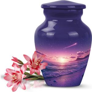 Yatskia Beach Urns for Human Ashes Adult Man, Small Urn for Ashes Adult Male, (Pack of 1, 3 Inch)