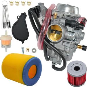 Carburetor Fit for Suzuki LTF400 LTF400F Eiger 400 4x4 2x4 2002 2003 2004 2005 2006 2007 Manual 13200-38F2V Carb with Air Filter and Oil Filter Carburetor Fit for Suzuki LTF400 LTF400F Eiger 400 4x4 2x4 2002 2003 2004 2005 2006 2007 Manual 13200-38F2V Carb with Air Filter and Oil Filter