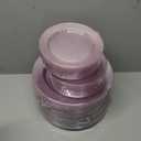 WDF 200PCS Pink Plastic Plates - Rose Gold Glitter Plastic Plates - Heavy Duty Pink Glitter Disposable Plates - Include 100 Dinner Plates 10" and 100 Dessert Plates 7" for Parties/Wedding