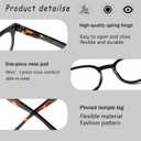 Kerecsen Reading Glasses 5 Pack Unisex Fashion Spring Hinge with Pattern Design Readers