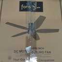DC Motor Ceiling Fan, 42 in W x 9 in H, Wood