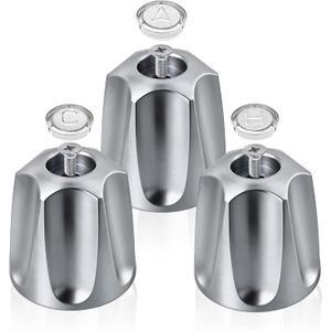3 Pack Tub Knobs Replacement Set, Shower Handle Replacement for Price/Pfister Verve Tub and Shower Faucets, Includes Hot, Cold, Diverter Knobs and Screws for Easy Remodel