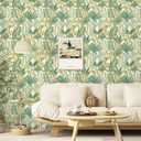 Green Peel and Stick Wallpaper Jungle Tropical Wallpaper Green Leaf Botanical Contact Paper Self Adhesive Removable Wall Paper for Bedroom Cabinet Drawer Vinyl Roll 17.3"x197"