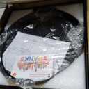 Patio Small Side Table Waterproof Round Metal Steel Weather Resistant Portable Outdoor and Indoor End Table for Garden Balcony Yard, Black