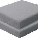 Outdoor Chair Cushions 19 x 19 x 2.5 Inch Set of 2, Water-Resistant & Fadeness Durable Patio Furniture Cushion for Garden Sofa Couch Chairs, Portable Comfort with Attach Ties, Dark Grey