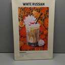 GyXzodonti White Russian Cocktail posters retro cocktail wall art Cocktail Drink Wall Decor Vintage bar cart decor Kitchen Home Bar Cart Club Decor Canvas Print 16x24inch Framed (16L" x 24W")
