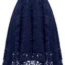 Dressystar Women Halter Lace Wedding Guest Dress Hi-Lo Cocktail Party Bridesmaid Formal Dresses (X-Large, Navy)