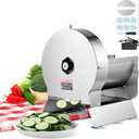 VEVOR Electric Vegetable Slicer, 0-0.5"/0-12mm Thickness Adjustable Commercial Slicer Machine, Convertible to Manual, Stainless Steel Food Cutter Slicing Machine, for Potato, Lemon, Tomato, Apple