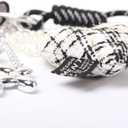 Cute Bag Charms Keychain Heart Handbag Accessories Key chains Decor for Women Girls Purse Ornament (Black)