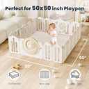 ACOMOPACK Baby Play Mat for Floor 1.3" Thick Memory Foam 50x50 Soft Velvet Playpen Mat for Kids,Infants,Toddlers,Tummy Time Crawling Mats with Non-Slip Bottom,Yoga,Tatami,Nursery RugBeige