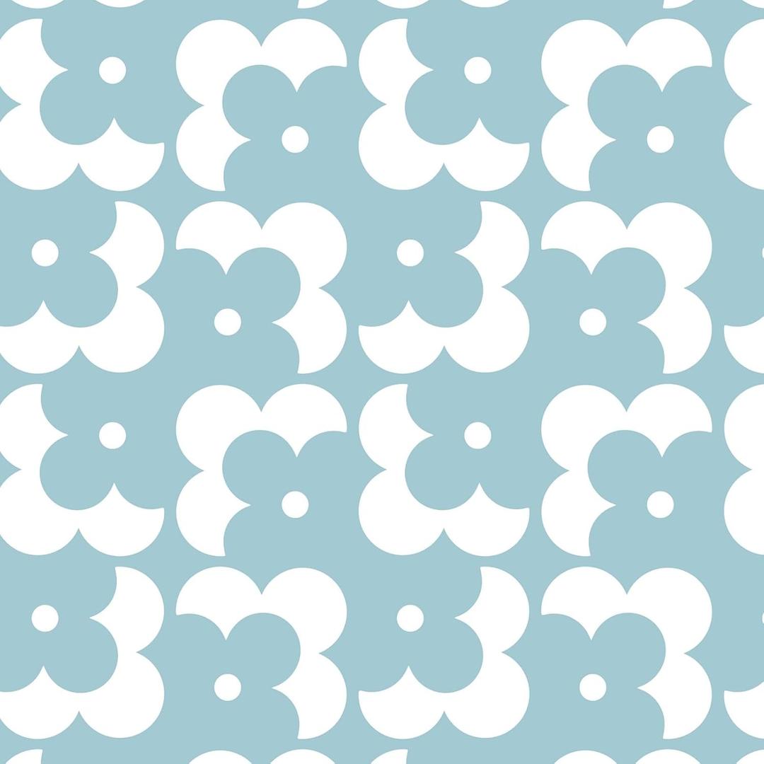 Ismoon Geometric Peel and Stick Wallpaper Boho Blue and White Contact Paper 393"x17.3" Modern Floral Wallpaper Removable Self-Adhesive Wall Paper Waterproof for Bathroom Wall Decor Vinyl