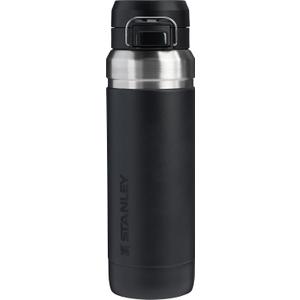 Stanley Quick Flip GO Water Bottle 36 oz | Push Button Lid | Leakproof and Packable for Travel and Sports | Insulated Stainless Steel | BPA-Free | Black