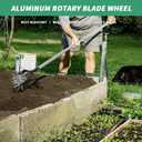 BARAYSTUS Rotary Cultivator Garden Tool, Adjustable Hand Tiller, Long Handle Cultivator for Aerating, Planting and Mixing Soil or Reseeding Grass