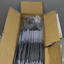 50-Pack Heavy Duty Coat Hangers, Non-Slip, 0.2'' Slim, 360 Swivel Hook, 16.5 Inches Wide, Space-Saving Plastic Clothes Hangers for Suit, Shirt & Pants, Light and Dark Gray