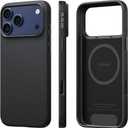 PITAKA UltraGuard Aramid Fiber Woven Case for iPhone 17 Pro Max | Compatible with MagSafe, Thin & Lightweight with a Caseless Feel- (Black/Grey)
