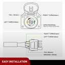 Nilight 4 Way Flat to 7 Way Round Blade Trailer Adapter Wiring Harness 4 Pin to 7 Pin Electrical Connect Wiring Plug Connector with Mounting Bracket for RV Truck Factory Tow Package
