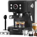 Espresso Machine with Milk Frother, Coffee Machine Coffee Powder/Nespresso Capsules, Espresso Machines with Thermometer