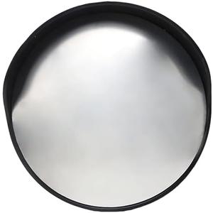 Security Traffic Mirror, Unbreakable Blind Spot Mirror with Adjustable Wall Fixing Bracket, 180° Curved for Mall, Warehouse, Outdoor Indoor Use(Outdoor,50cm)