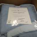 Tommy Hilfiger - King Comforter Set, Textured Cotton Plain Weave Bedding with Matching Shams, Reversible, Medium Weight for Year-Round Use, Oeko-Tex Certified (Medium Blue)