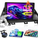 [8 Core 4+64G] Android 15 Car Stereo for Honda Odyssey Radio 2005-2010, Hikity 10.1'' IPS Touchscreen Odyssey Car Radio Wireless Carplay Android Auto 5G WiFi/Bluetooth DSP/32EQ/FM GPS SWC Backup Cam