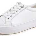 Women's Fashion Bling Deco Party Lightweight Vegan Leather Sneaker, 9