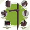 Colingmill Mailbox and Post Combo, Brown Wooden Mailbox Post for Outdoor Home Yard Classic Style