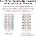 Grill Briquette Tray Replacement for Lynx 42in 54in Grill, Wide Briquette Tray Grill Heat Plates for Lynx L42 L42FR L42PSFR L42PSR L42R L54 L54PSFR, Grill Heat Shield 19 1/4'' x 12 1/2'' (1 Pack)