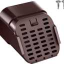 3"x4" Type-A Gutter Downspout Extensions Gutter Downspouts Downspout Diverter Outlet Filter and Leaf Guard for Bottom of Downspouts Extender (Brown)