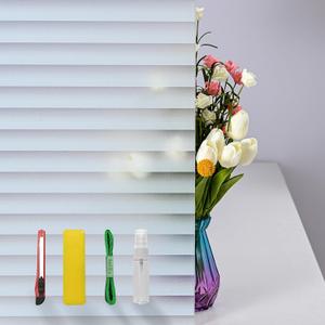 Window Privacy Film with Installation Tools, Blinds Pattern, Static Cling, Anti UV, Heat Control, Ideal for Home Shower Office Glass Door (Blinds Pattern, 45.2314.9Inch)