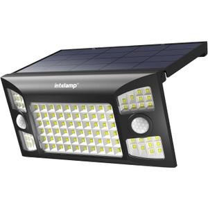 Intelamp Solar Outdoor Lights Waterproof with Dual Sensors,1300LM Solar Floodlights Outdoor Motion Sensor Security Flood Light 270 Wide Lighting Angle with 3 Modes for Garden Yard Patio Intelamp Solar Outdoor Lights Waterproof with Dual Sensors,1300LM Solar Floodlights Outdoor Motion Sensor Security Flood Light 270 Wide Lighting Angle with 3 Modes for Garden Yard Patio