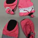 YAODHAOD Dog Shoes for Small Dogs, Puppy Dog Boots & Paw Protector for Winter Snowy Days, Anti-Slip Sole Dog Booties for Indoor Hardwood Floor 4PCS (Pink, Size: 5)