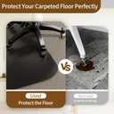 Office Chair Mat for Carpet 36x 48, Heavy Duty Desk Chair Mat for Low Pile Carpet with Cleats, Black Plastic Floor Mat for Gaming Chair, Smooth Rolling Carpet Chair Mat Protector
