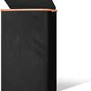 Vincona Slim Laundry Basket with Lid, Narrow Dirty Clothes Hampers for Laundry with Handle, Skinny Laundry Bin for Laundry Room, Dorm, Bedroom and Bathroom, 19.8 Gallon (75L) Black