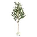 6FT Artificial Olive Tree, Indoor Faux Olive Tree Fake Potted Silk Olive Tree Plants with Lifelike Branches & Fruits for Home Office Decor