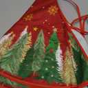 AVOIN colorlife Christmas Star Snowflake Red Christmas Tree Skirt 36 Inch, Fir Pine Spruce Winter Holiday Tree Mat Decoration