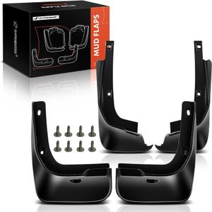 A-Premium Mud Flaps Compatible with Toyota Corolla 2009 2010 2011 2012 2013 Sedan, No Drilling Required Mud Guards with Hardware Accessories, Set of 4 Front and Rear