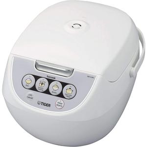 Tiger JBV-A18U-W 10-Cup (Uncooked) Micom Rice Cooker with Food Steamer & Slow Cooker, White