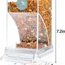 Rypet 2 Pack No Mess Automatic Bird Feeder Transparent Food Container Cage Acrylic Parrot Feeder Accessories for Small Birds Parrot Cockatoo Canary
