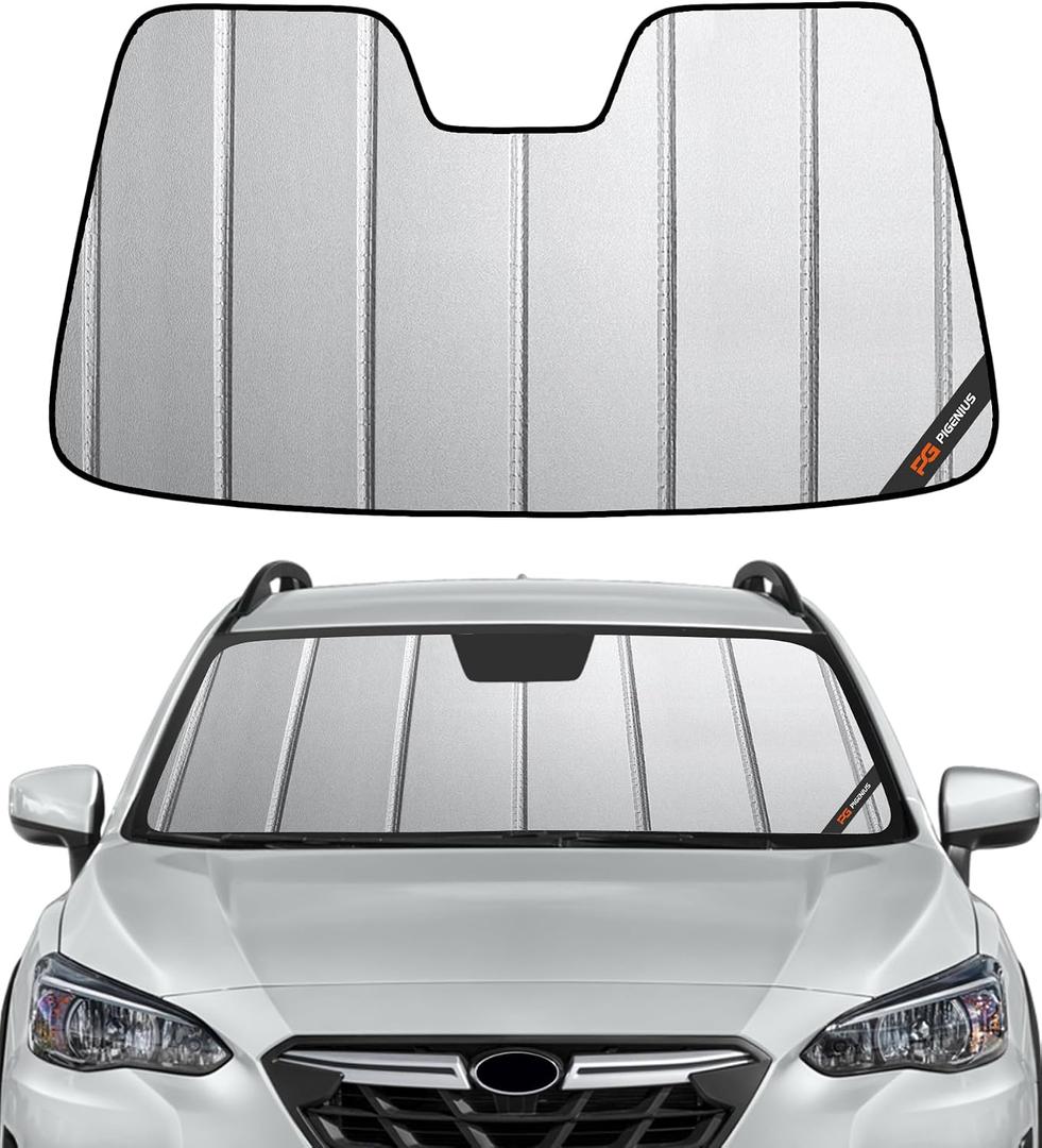 Pigenius Windshield Sun Shade for Subaru Crosstrek 2018-2023, Impreza 2017-2023. Without Eyesight Driver Assist - Safeguard