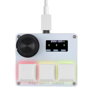 mydcjxktxdywd KPXOS OSU3X O3C Custom Gaming Keyboard with Magnetic Switches, Rapid Trigger Macro Keyboard for OSU and for Geometry Dash, RGB Backlight, Hall Effect he Magnetic Keyboard (White)