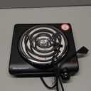 Elite Gourmet ESB100B Countertop Single Coiled Burner Electric Hot Plate, Temperature Control, Indicator Light, Easy to Clean, Black