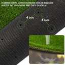 Heyroll Artificial Grass Thick Turf Rug 4 ft x 6 ft, 35MM Outdoor Indoor Fake Grass Mat, Astro Turf Lawn for Dogs Pets, Synthetic Grass Rug with Drainage Holes & Rubber Backing/Custom Size